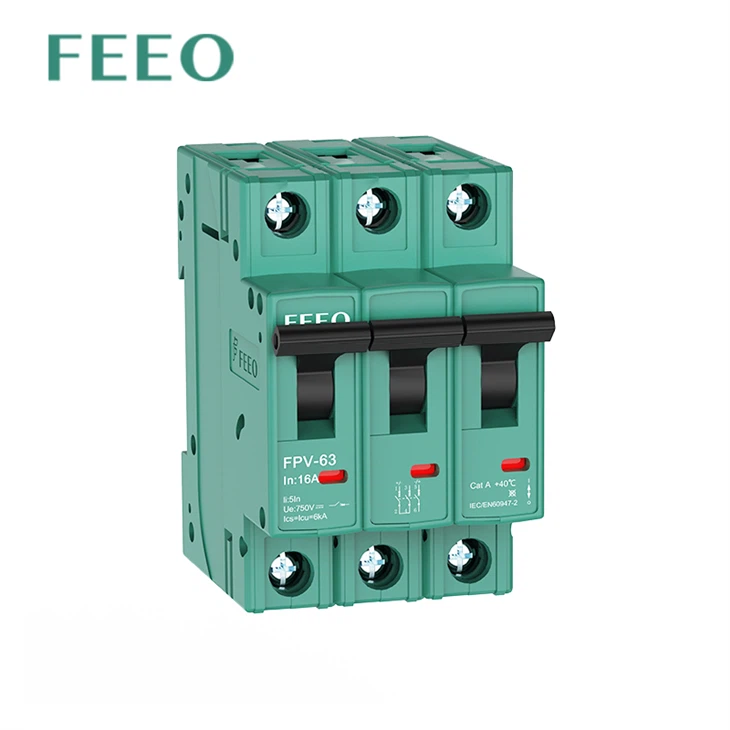 DC MCB 3P 750VDC 10KA Leistungsschalter