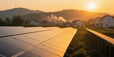 Solarenergie: grüne Energie von Städten in die Landschaft