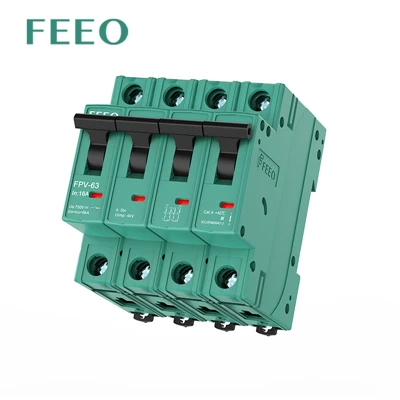 2/4P DC-Leistungsschalter 32A 63A DC-Leistungsschalter für Sonnensystem 1000 VDC